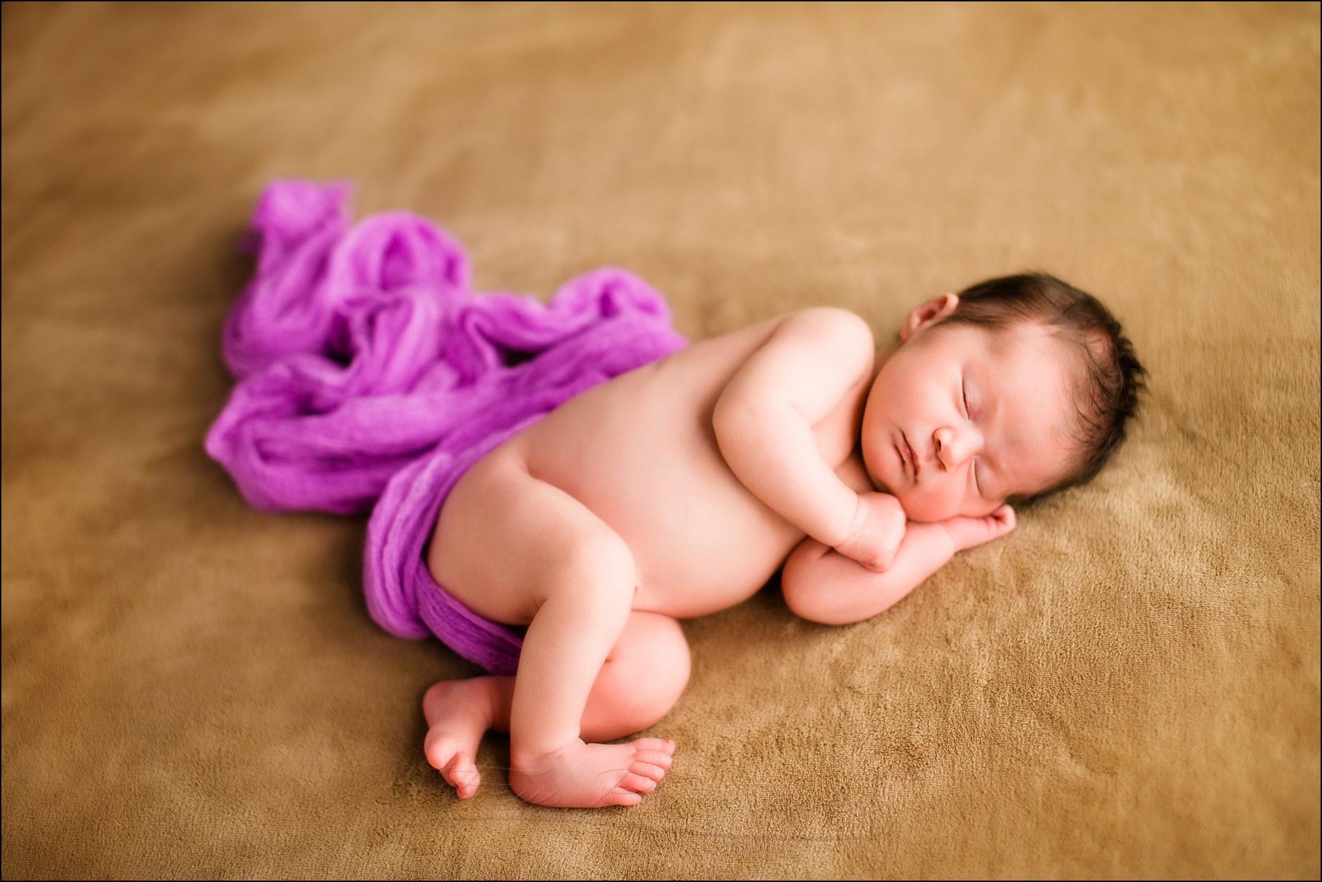 picture of naked newborn baby girl w swaddling cloth