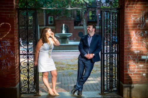 Boston engagement pictures in North End