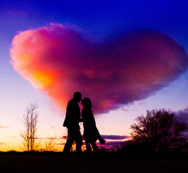 heart shaped clouds
