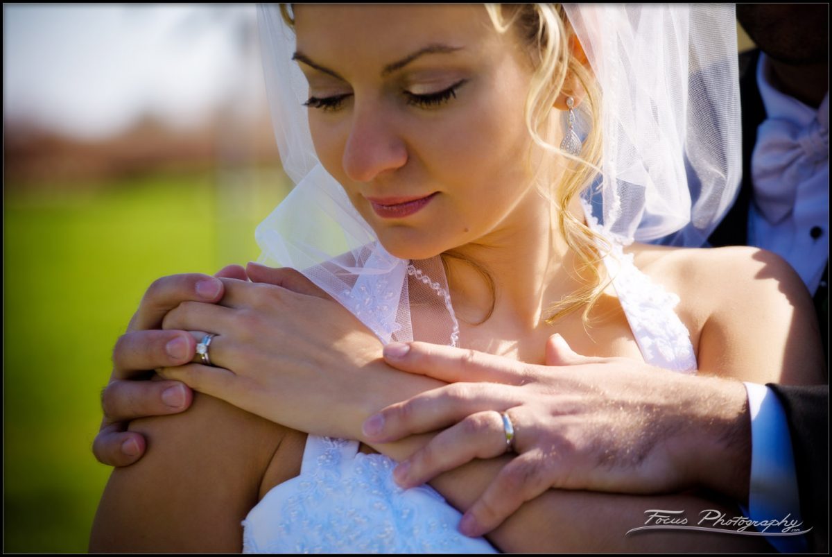 wedding bands in bridal portrait by maine weddding photographer Focus Photography