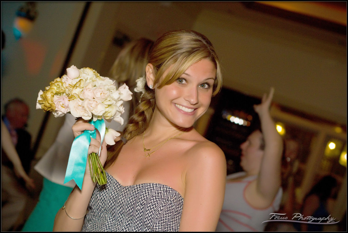The girl who catches the bride's bouquet is traditionally considered to be next to get married