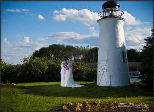 The wedding ceremony was performed under the watch of this lighthouse