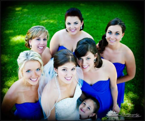 The bride and her party