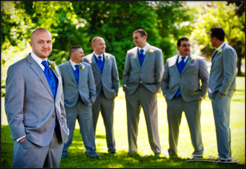 The groom and his men