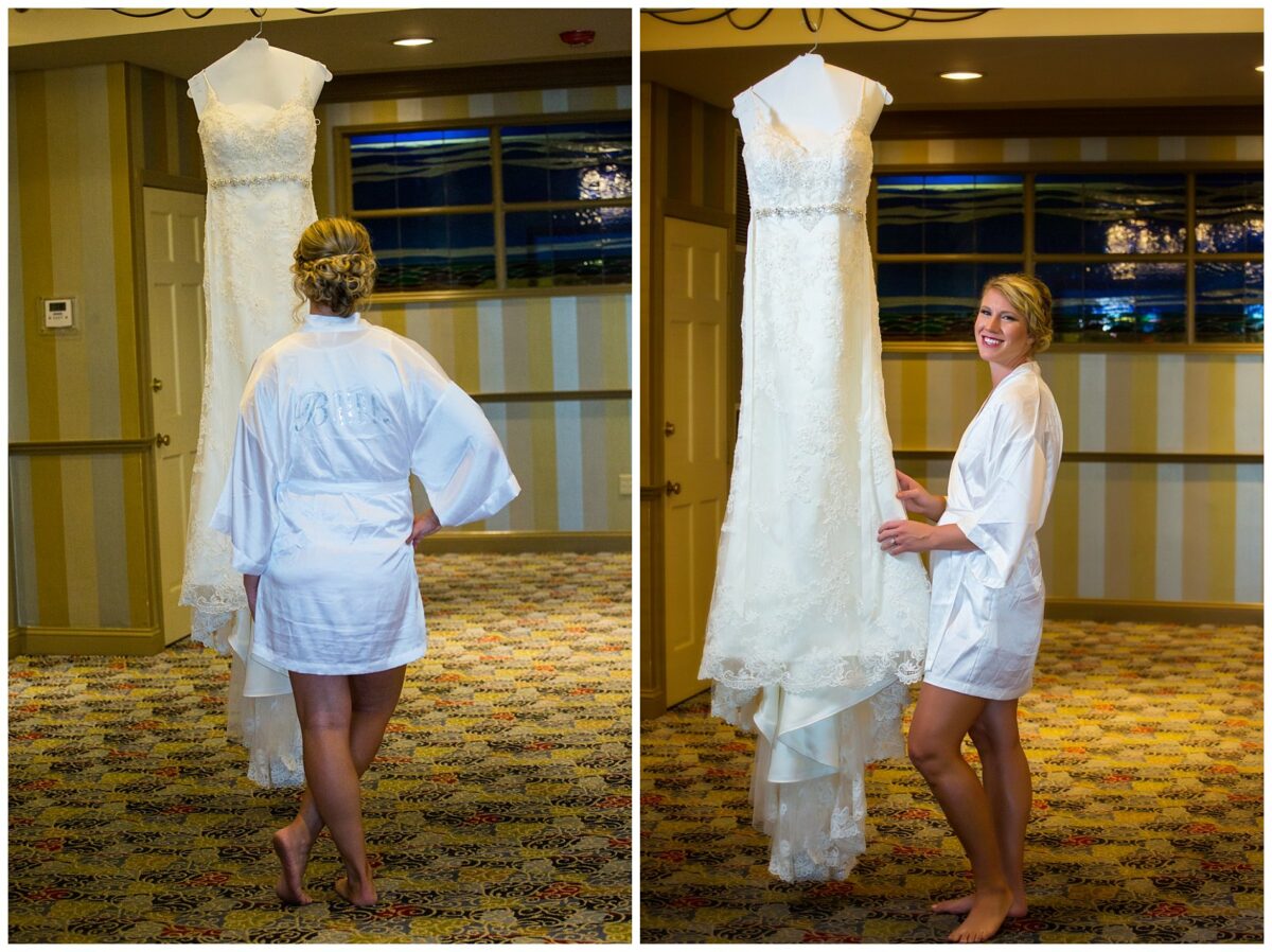 bride lauren and her wedding dress