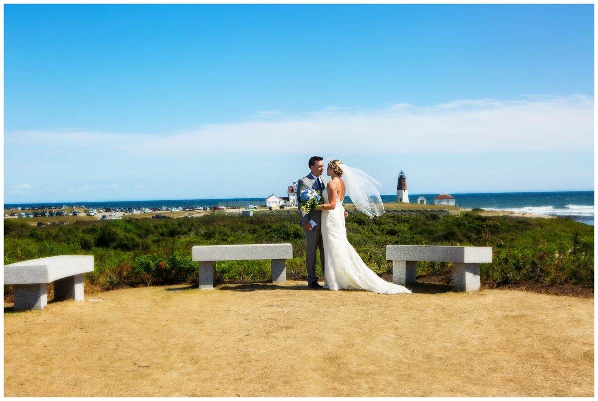 wedding couple in rhode island beach