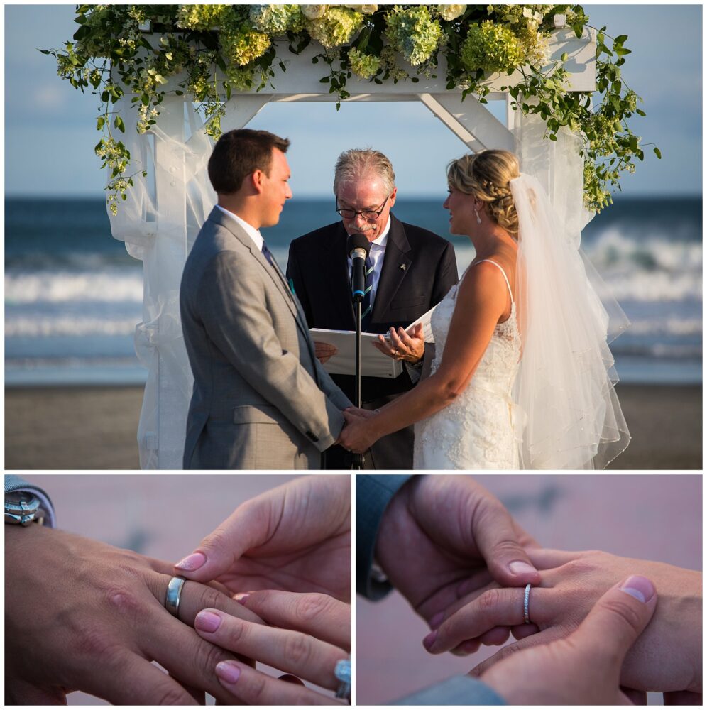 rings on fingers at end of ceremony