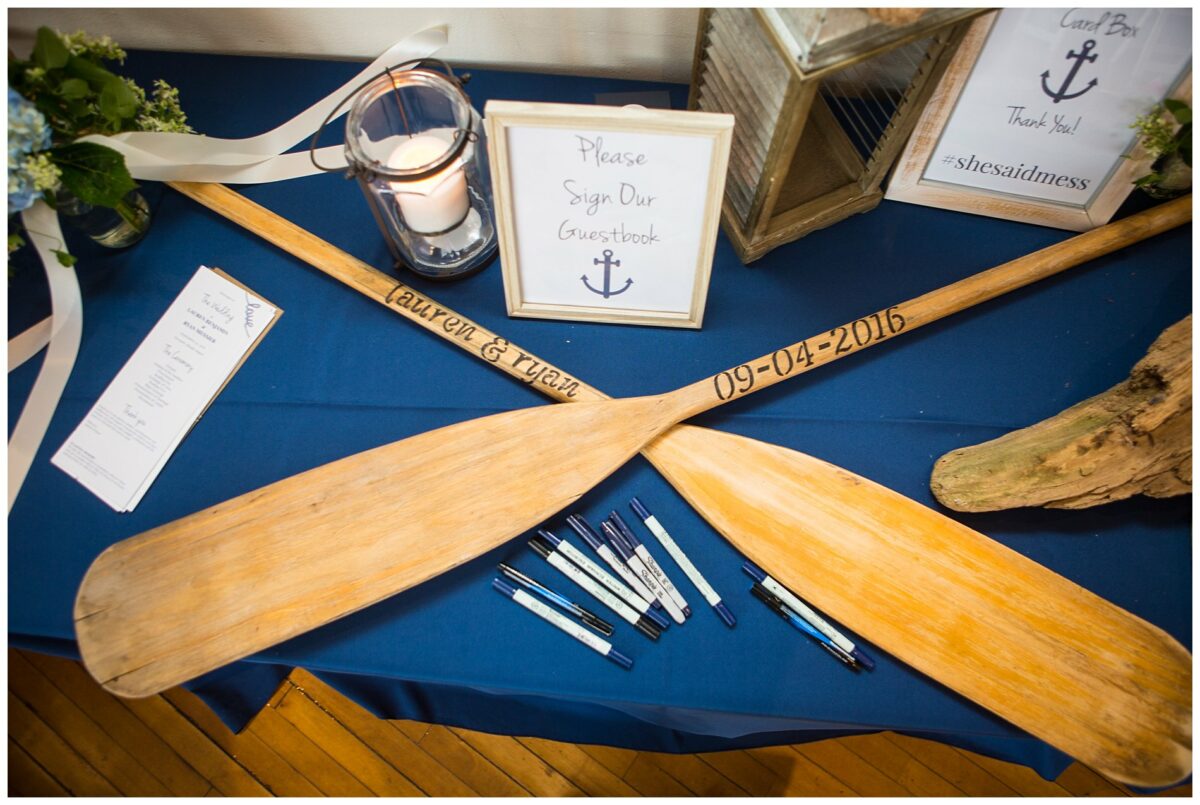 oars to be signed for wedding book