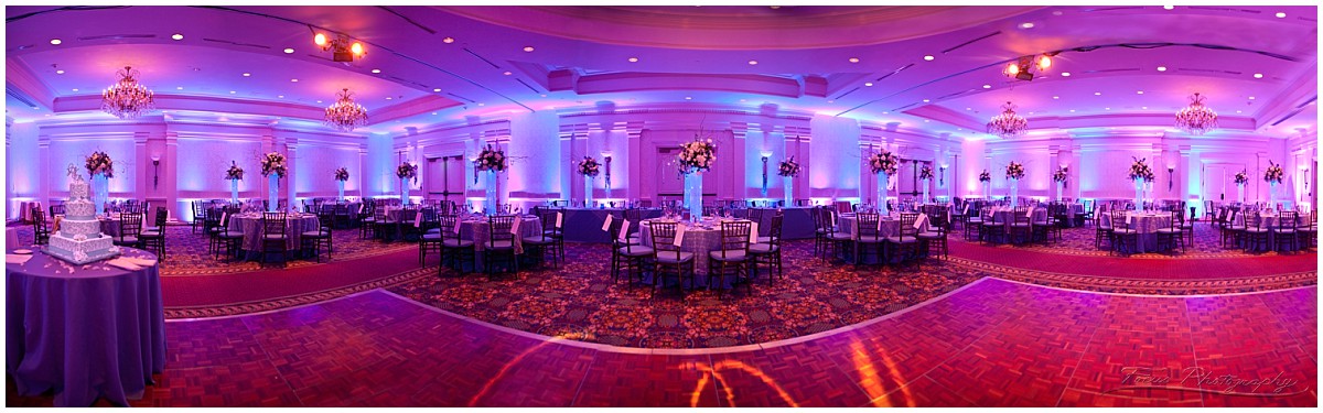 wentworth ballroom with uplight and decor