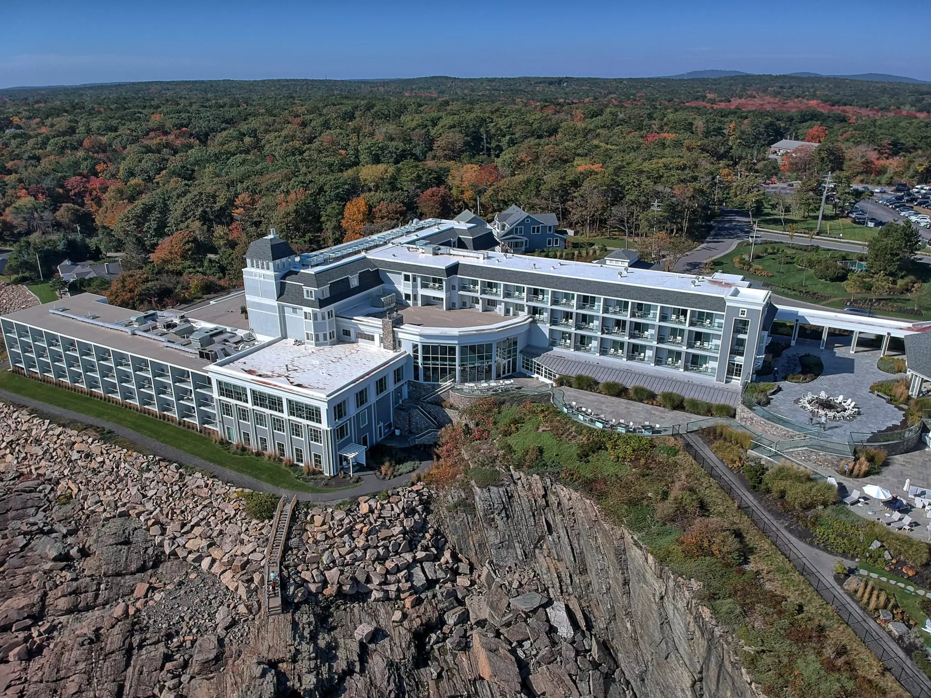 The Cliff House is a modern luxury resort in Ogunquit, Maine