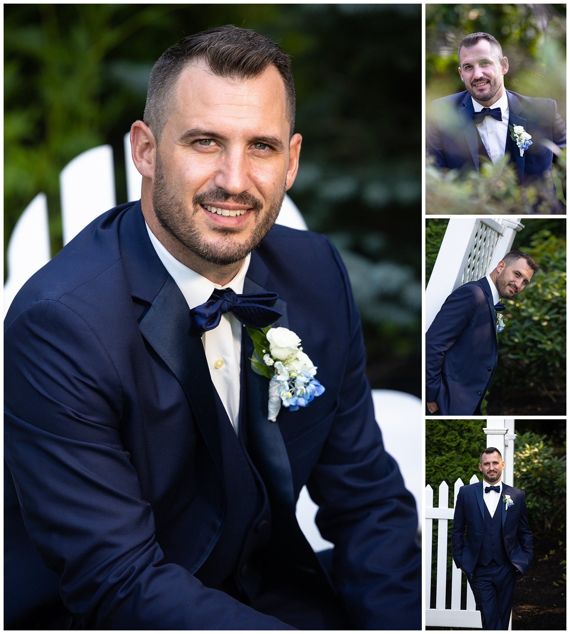 portraits of groom at wedding