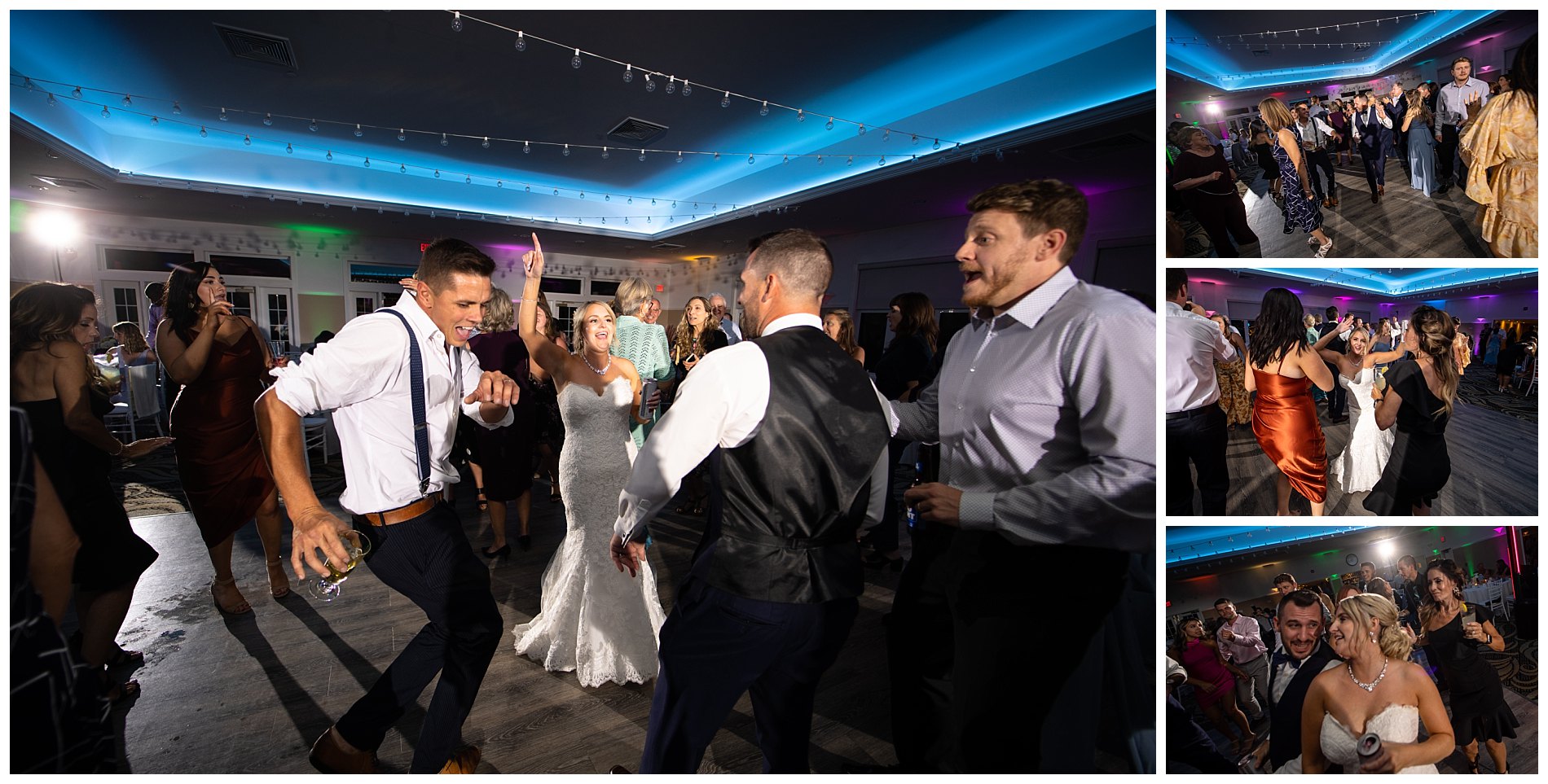 dance floor pictures at village by the sea wedding