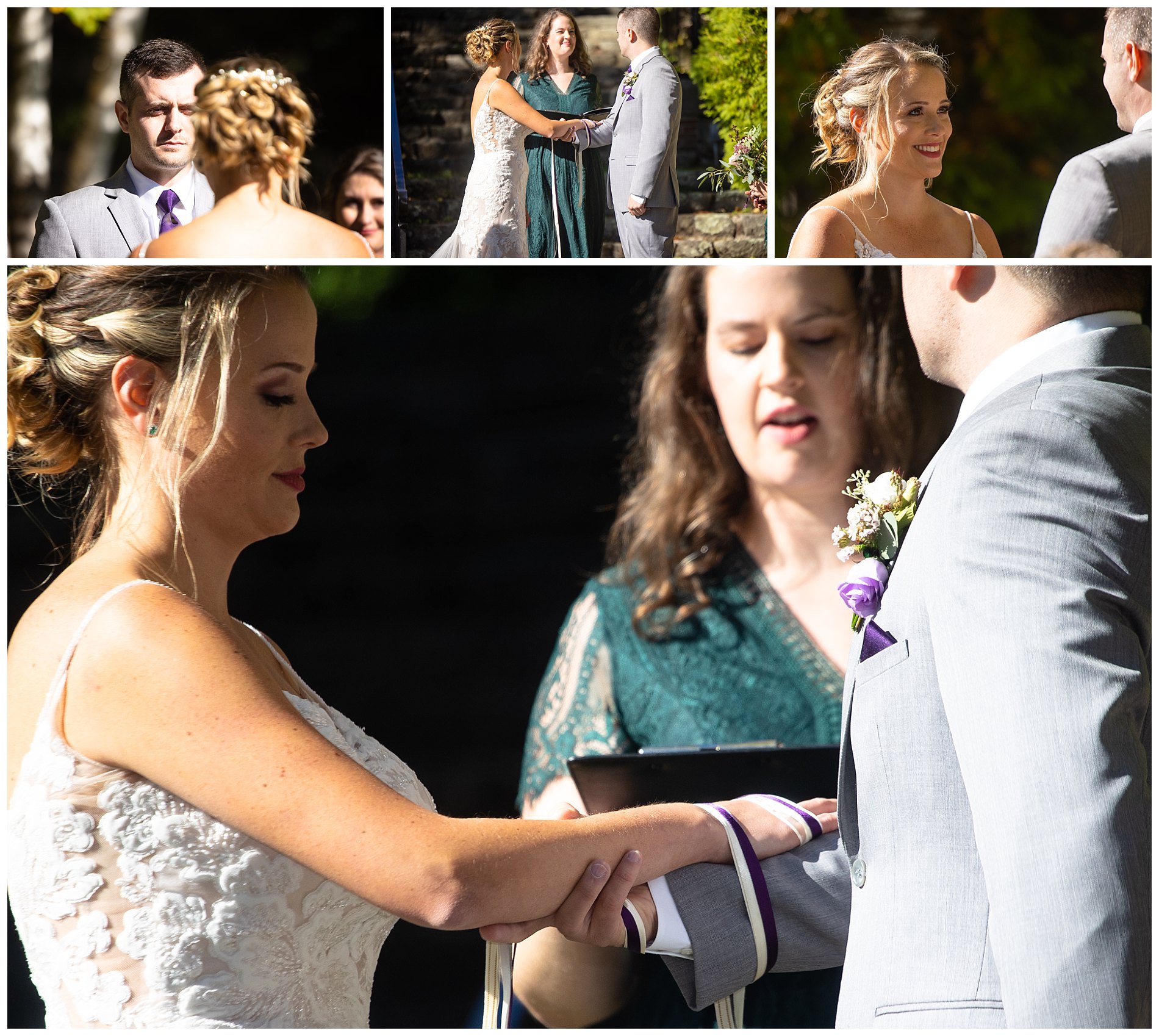 hand fasting at wedding ceremony