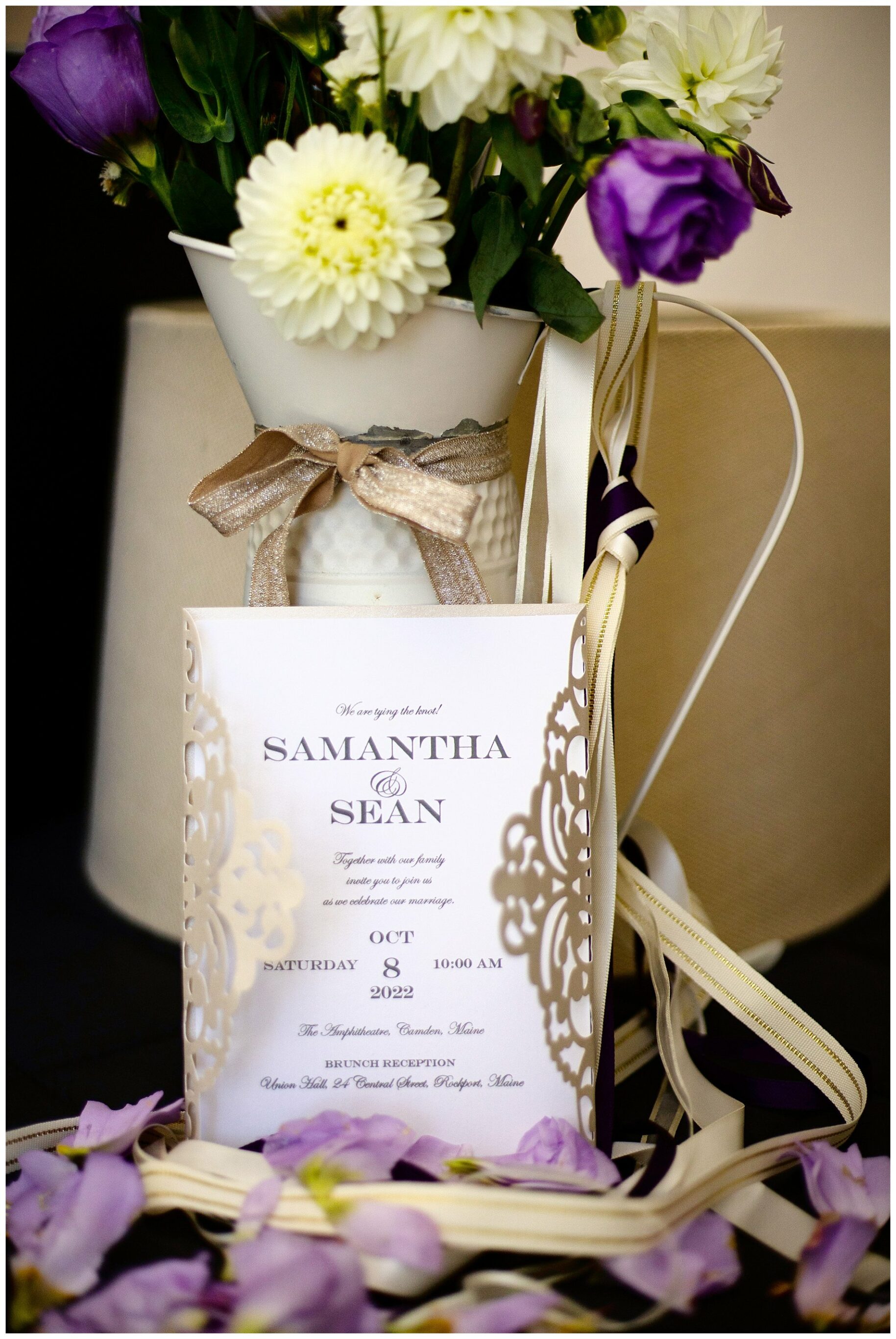 invitation with flowers