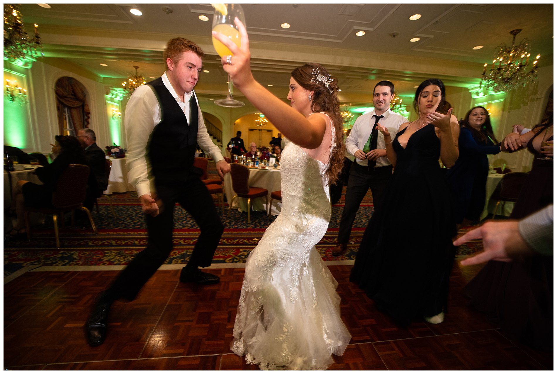 bride on dance floor