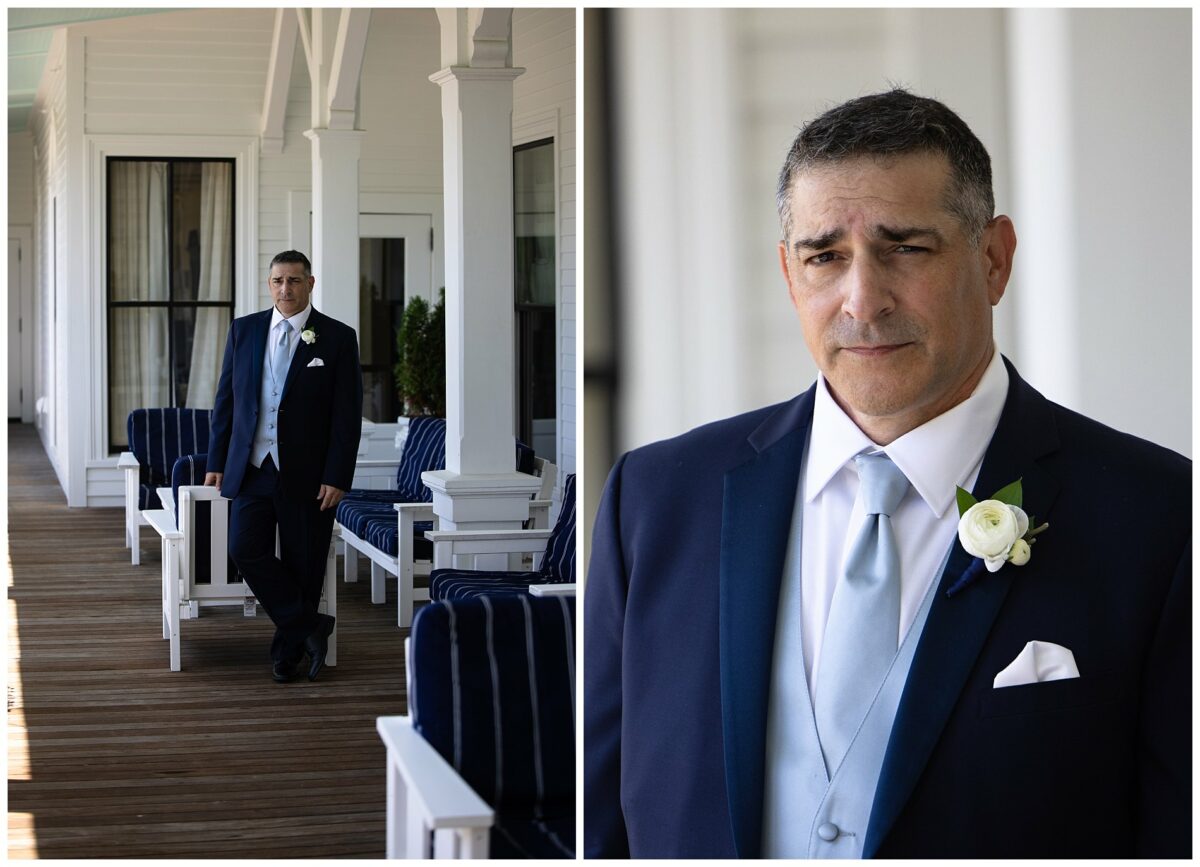 Portraits of groom on wedding day