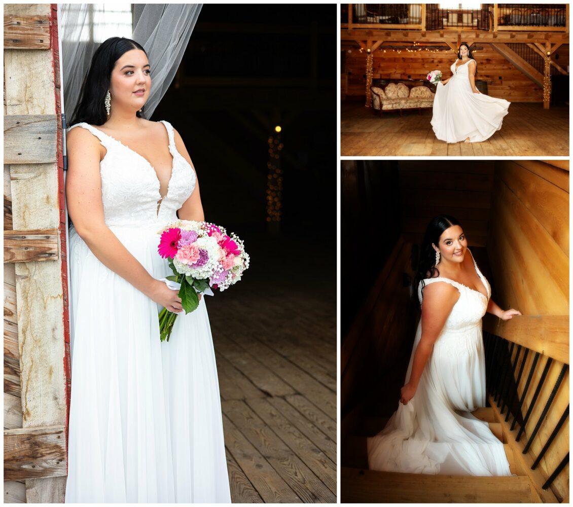 Emily wore a gorgeous dress from Grayce Bridal in Portland