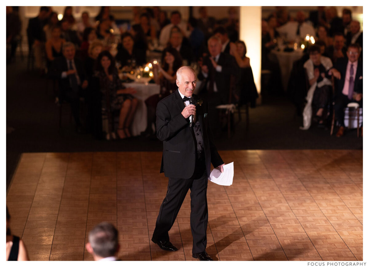 the father of the bride gave a speech