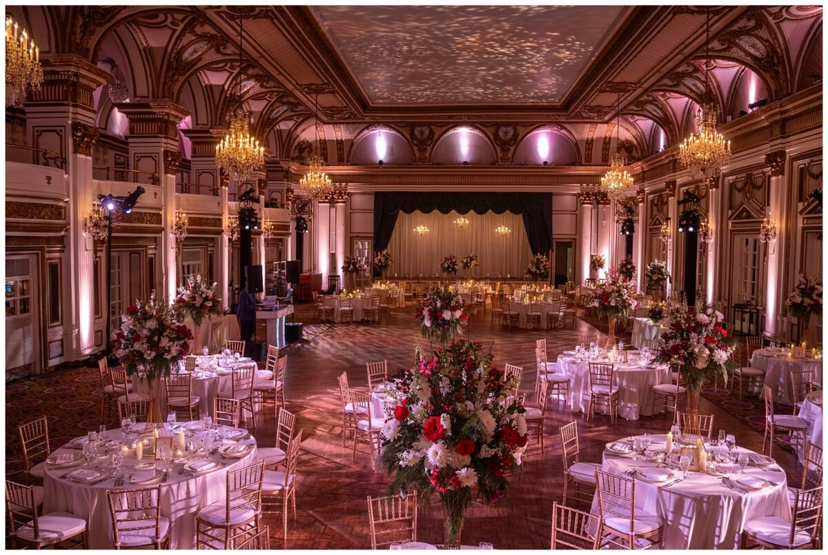 The ballroom at the fairmont Copley plaza hotel in boston