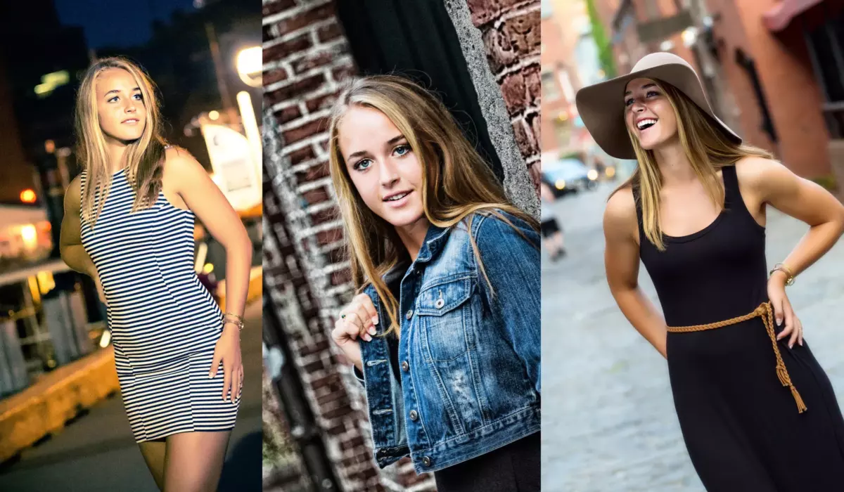 fashionable senior girl photographed in downtown portland for edgy city senior pictures