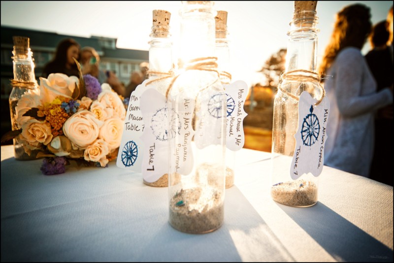 bottles of sand at samoset wedding