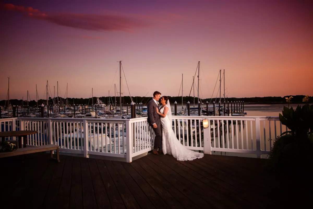 Sunset photo wentworth by sea wedding nh