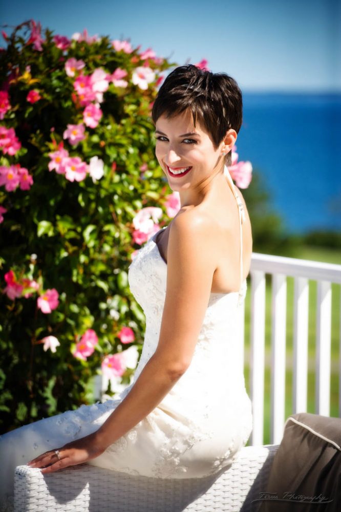 portrait of bride at Samoset Resort Wedding in Rockport, Maine