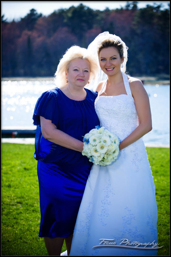 bride and her mother - by maine wedding photographer Focus Photography
