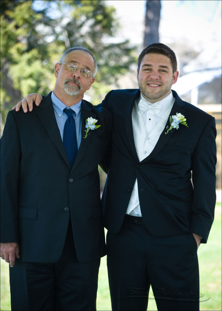 The groom and his father at Maine wedding at Nonantum Resort