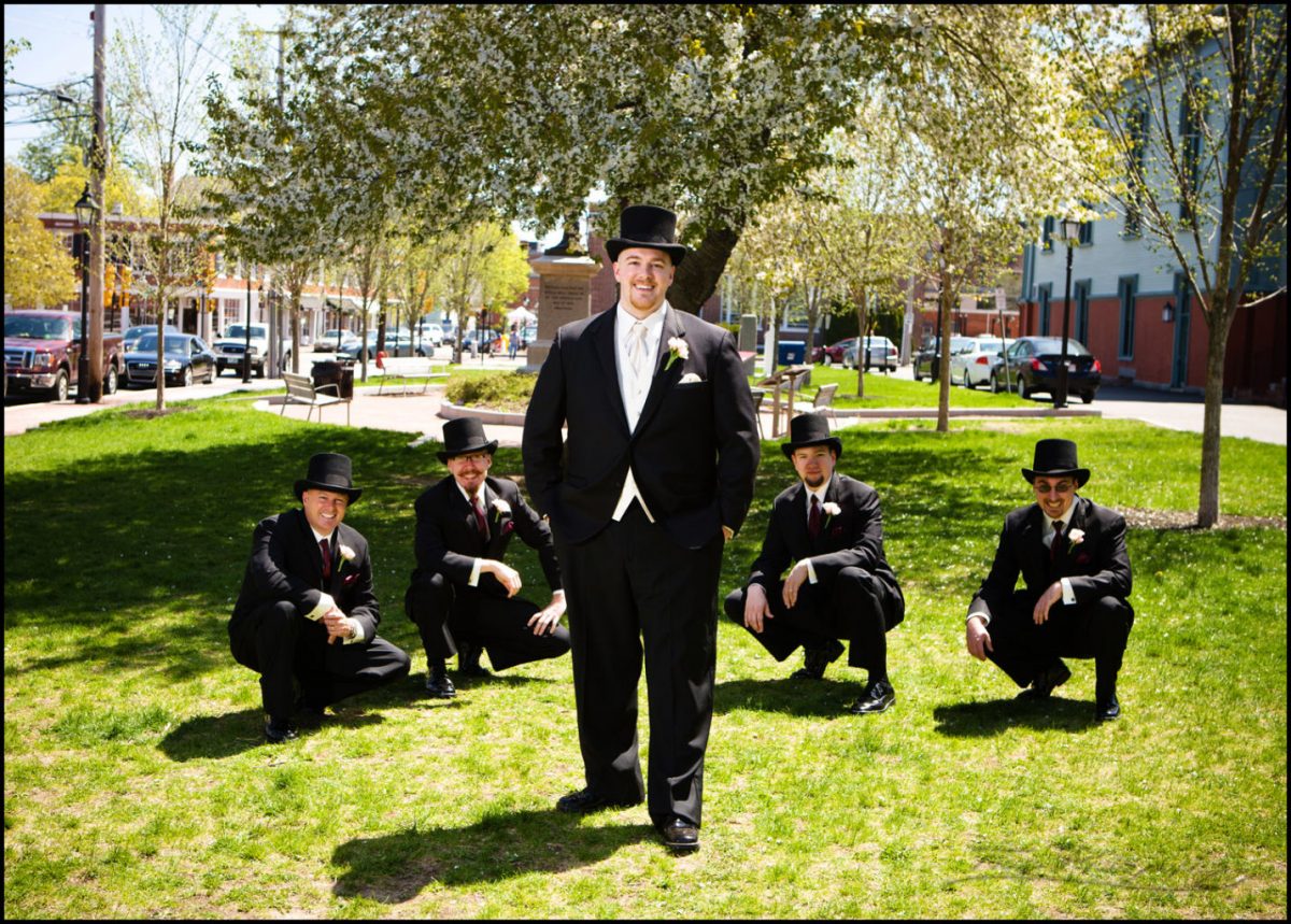 groom and grooms' men in wedding pictures by boston wedding photographers Focus Photography