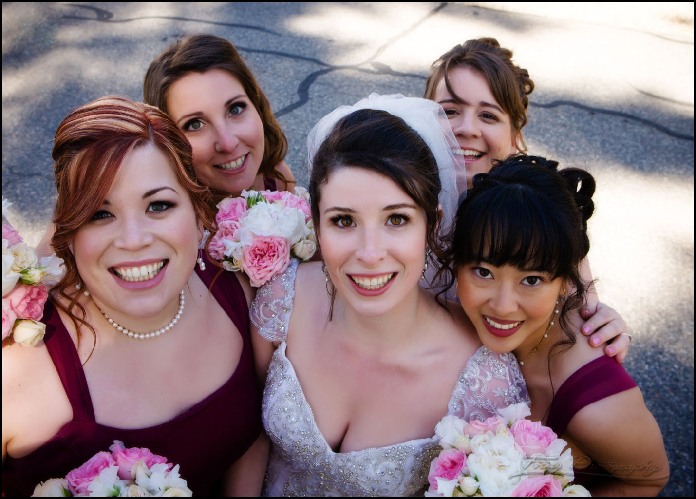 the bride and bridesmaids in north shore wedding photography