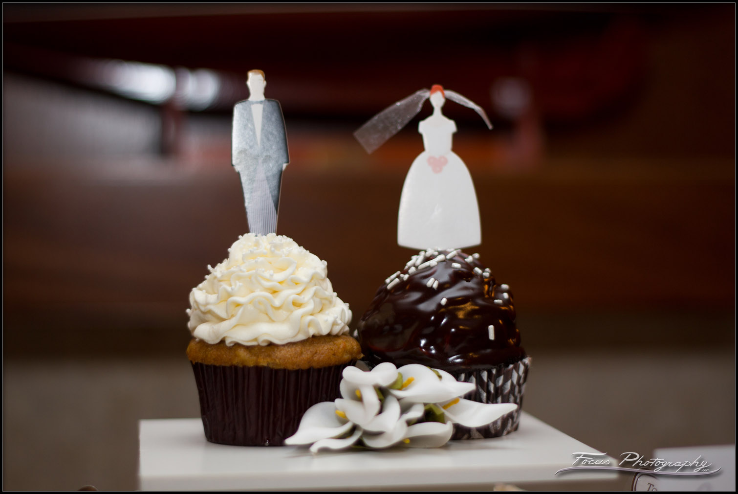 Bride and Groom Cupcake Toppers