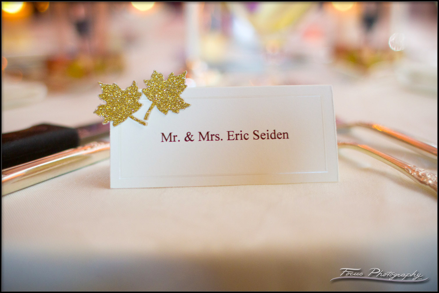 Wedding placecards at Wentworth by the Sea