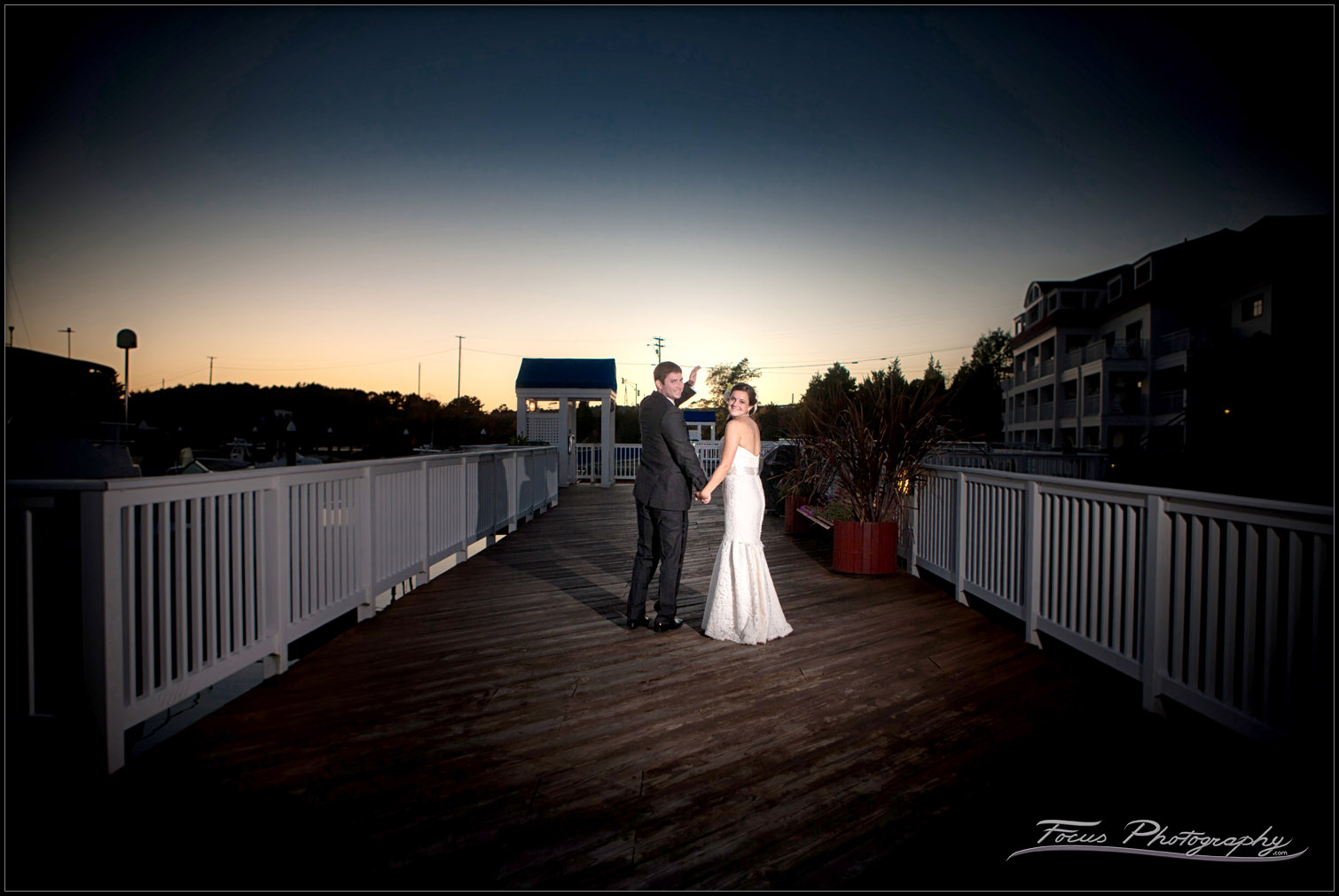 bride and groom at marina at wentworth
