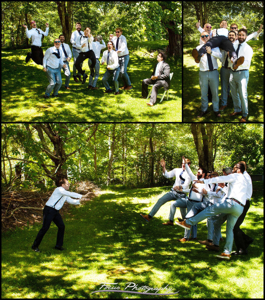 Guys being guys - The groomsmen requested a photographer because they had some ideas....