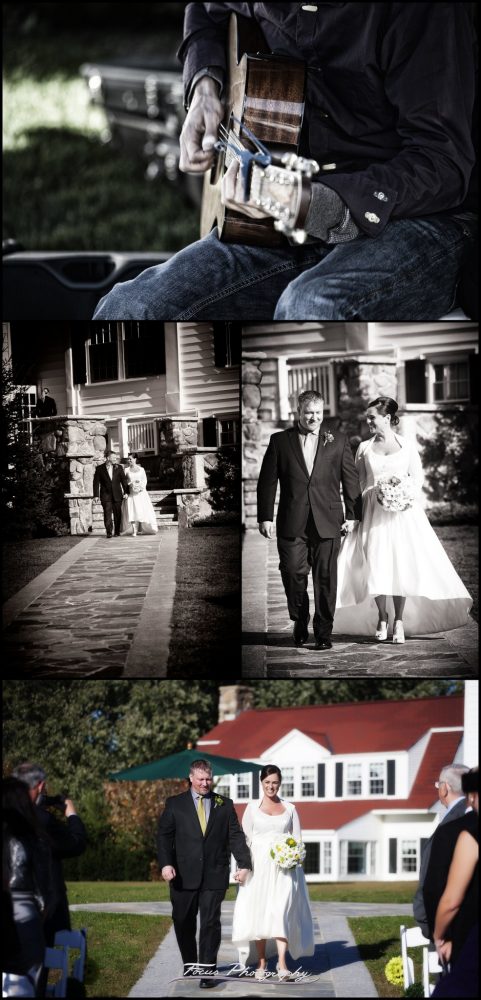 Colony Hotel wedding ceremony by Kennebunkport, Maine wedding photographers Focus Photography