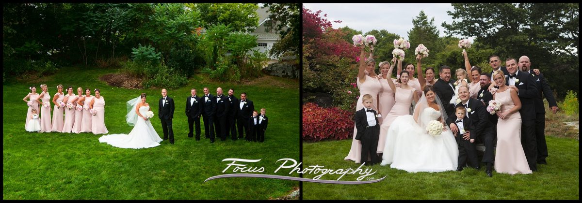 bridal party  at Wentworth by the Sea wedding in New Castle, New Hampshire