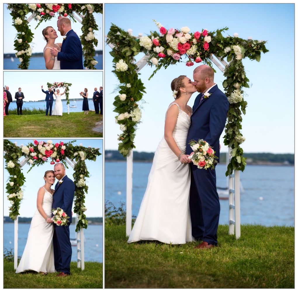 wedding pictures - portland, maine - cermony on the water at eastern promenade