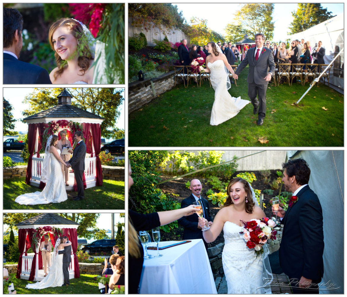 Wedding Ceremony at Inn on Peaks - Maine wedding photographers Focus Photography