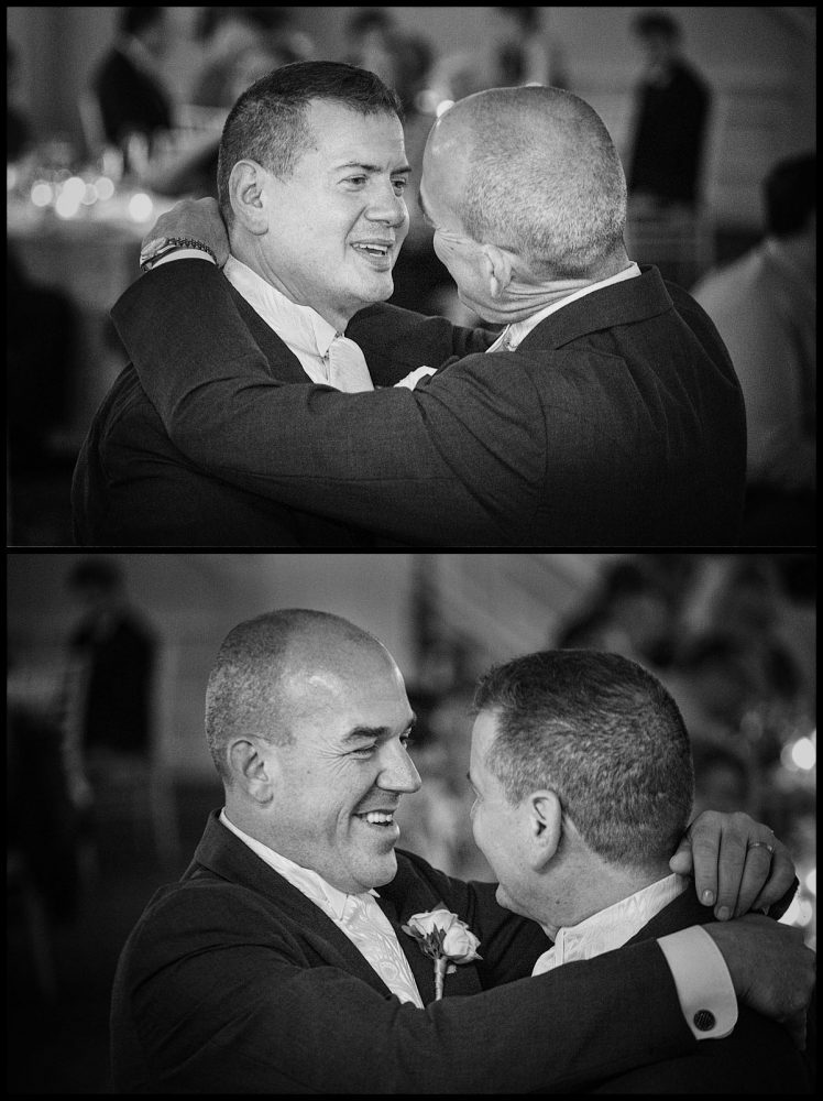 the two grooms first dance together at Wentworth by the sea hotel | same sex wedding
