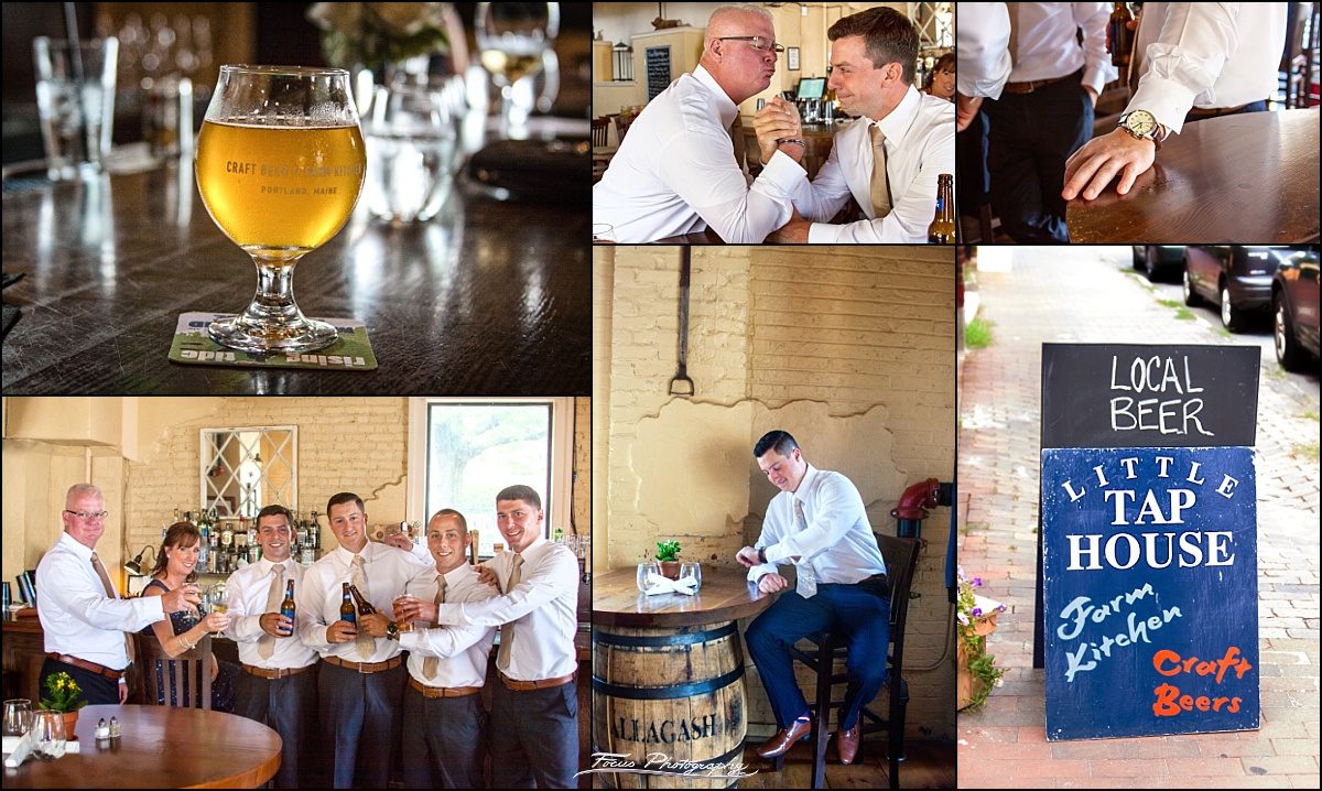 groom stops by Little Tap House before ceremony