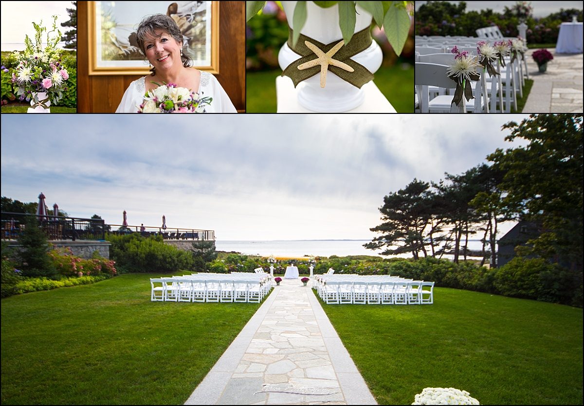 ceremony site at Colony Hotel wedding - Kennebunkport, Maine