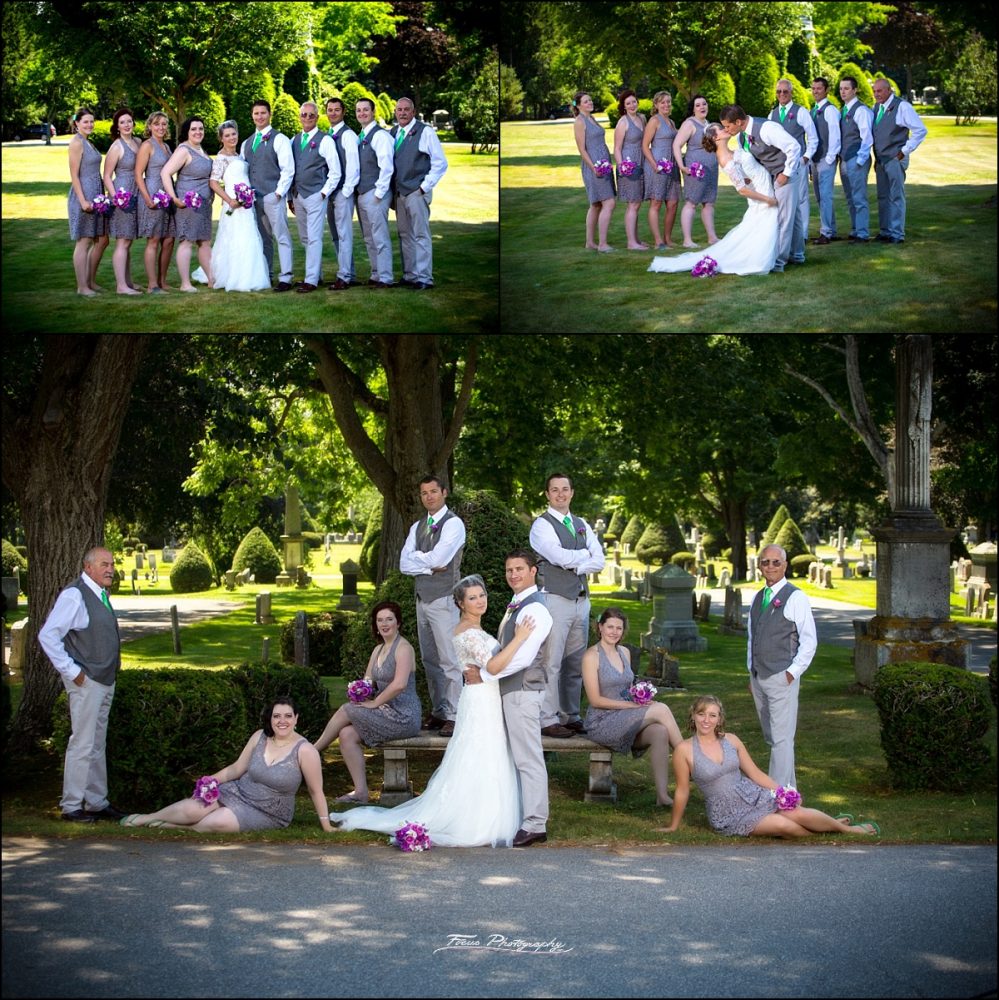 Bridal party at Saco Maine cemetary
