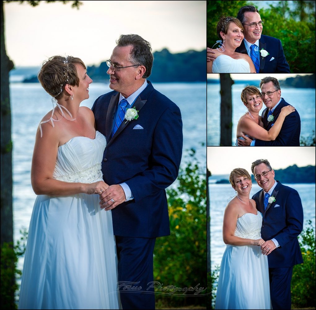 portland, maine | Peaks Island wedding couple at ocean