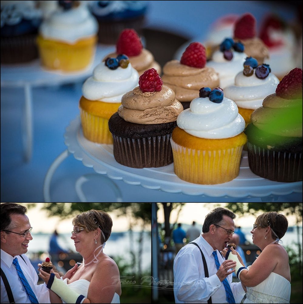 portland, maine | Peaks Island wedding cupcakes