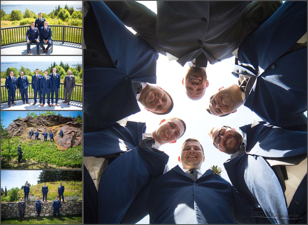 groomsmen pictures at Point Lookout Summit