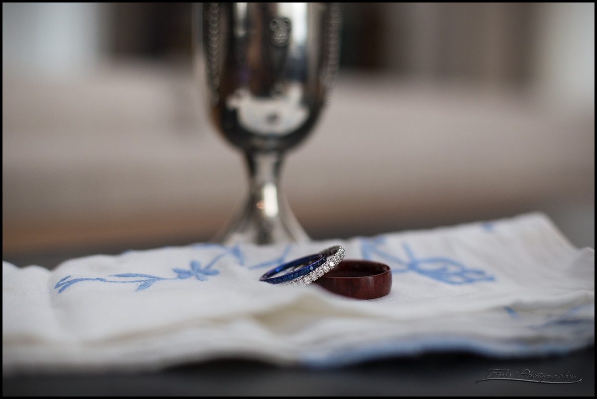 wedding rings and wine goblet for Jewish wedding