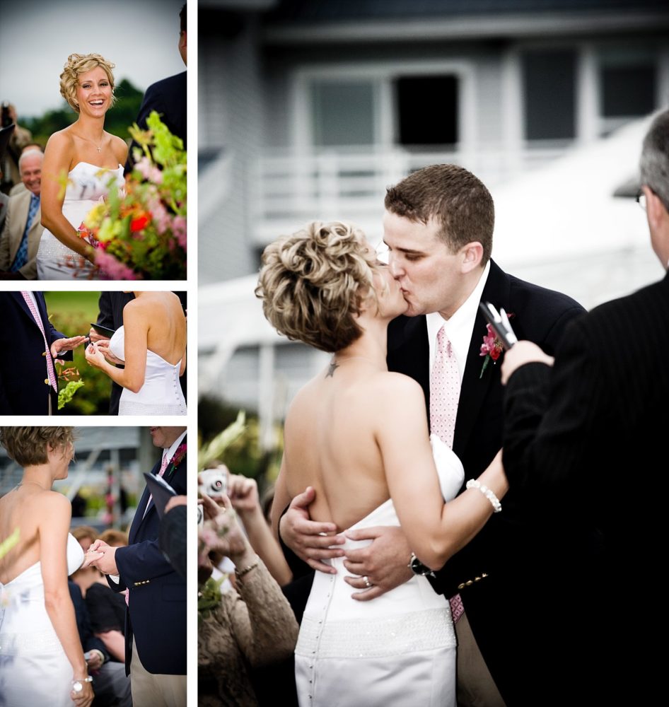  wedding vows and kiss at samoset