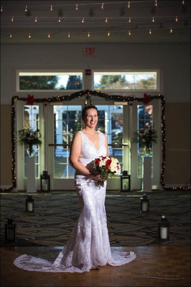 Bridal portrait at  Village by the Sea wedding in Wells, Maine