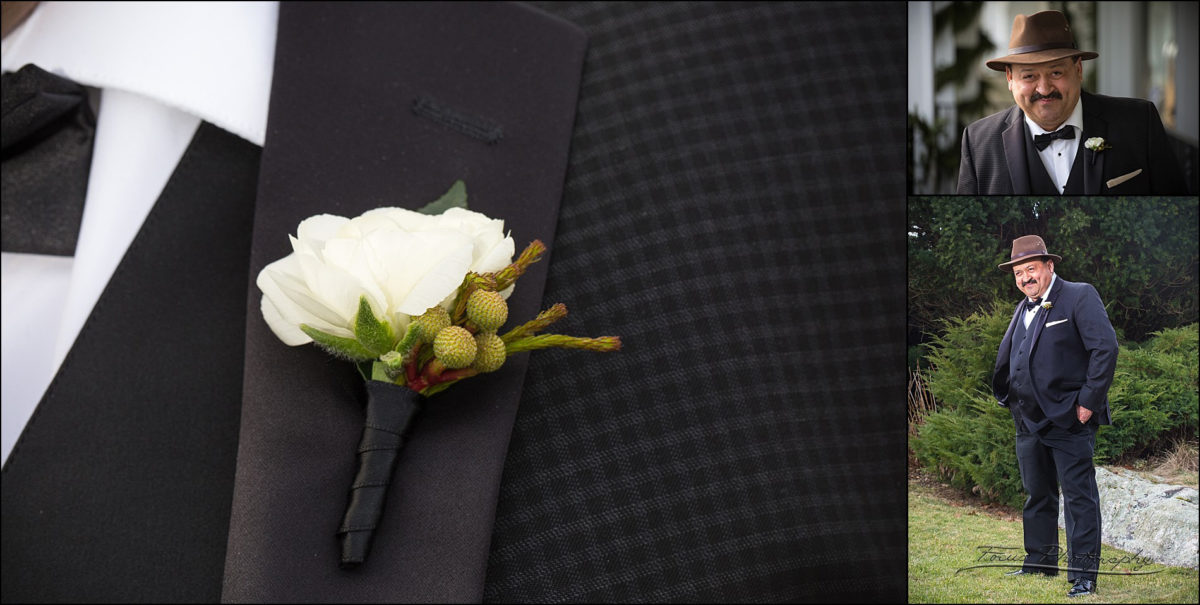 tuxedo detail at Wentworth by the Sea wedding